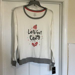 Cuddl Duds Size XXL Let's Get Cozy Pajama Top NEW